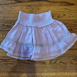 Katie J NYC - TWEEN LARA SOLID LACE TRIM RUFFLE SKIRT - Lavender - YXL